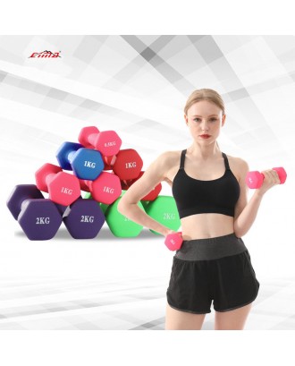 Wholesale Fitness Bodybuilding Cheap Rubber Coating Wrapped Small Hexagon Dumbbell Set Dumbbell 10Kg Small Dumbbells