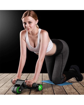 Ab Roller Wheel Abdominal Exercise Folding Abs Workout Kit with Knee Pad Resistance Bands Corn Strength Home Gym Equipment