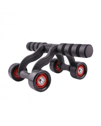 Abdominal core muscle exercise AB wheel roller muscle wheel multi function four wheel AB roller with brake pad