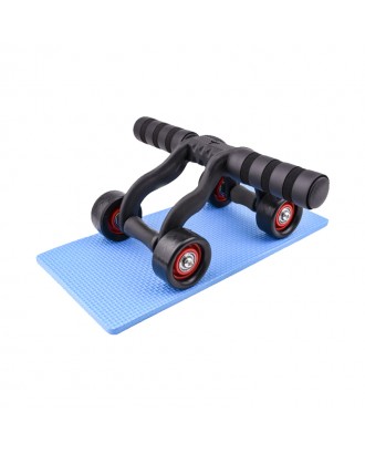 Abdominal core muscle exercise AB wheel roller muscle wheel multi function four wheel AB roller with brake pad