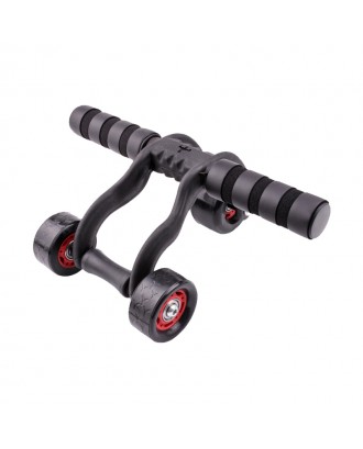 Abdominal core muscle exercise AB wheel roller muscle wheel multi function four wheel AB roller with brake pad