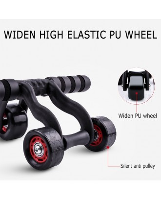 Ab Roller Abdominal Power 4  Wheels Muscle Strength Exercise Equipment for Home Fitness Gym Trainer