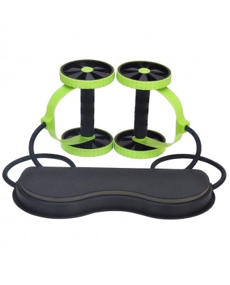 Abdominal Wheel Double-wheel Tensioner Fitness Roller Abdominal Muscle Training Device Multi-functional Abdomen